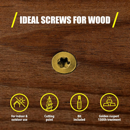 #9x2 1-2 Inch Wood Screws, 300 Count